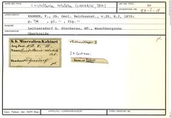 Karteikarte zum Belegmaterial von Cristellaria rotulata (Lamarck, 1804)